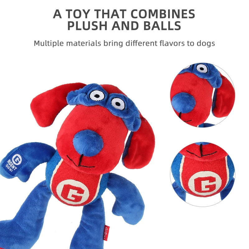 Dog Toy Super Series Sound Paper Molar Teeth Sounding Plush Washable Outdoor Play