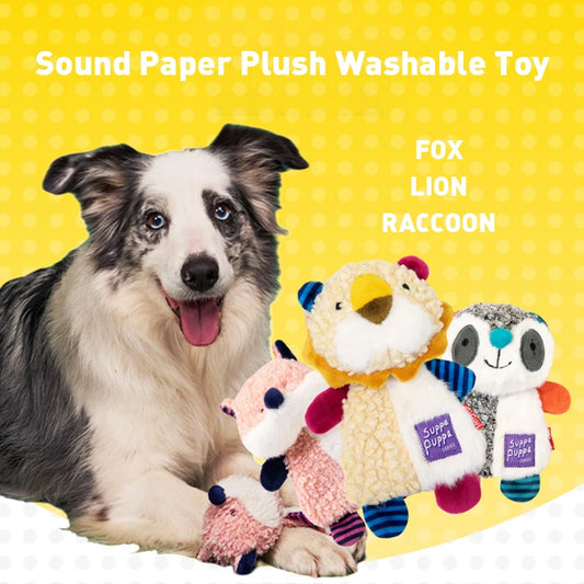Dog Toys Sound Paper Molar Teethvarious Dogs Sounding Plush Washable Bite Resistant Toy